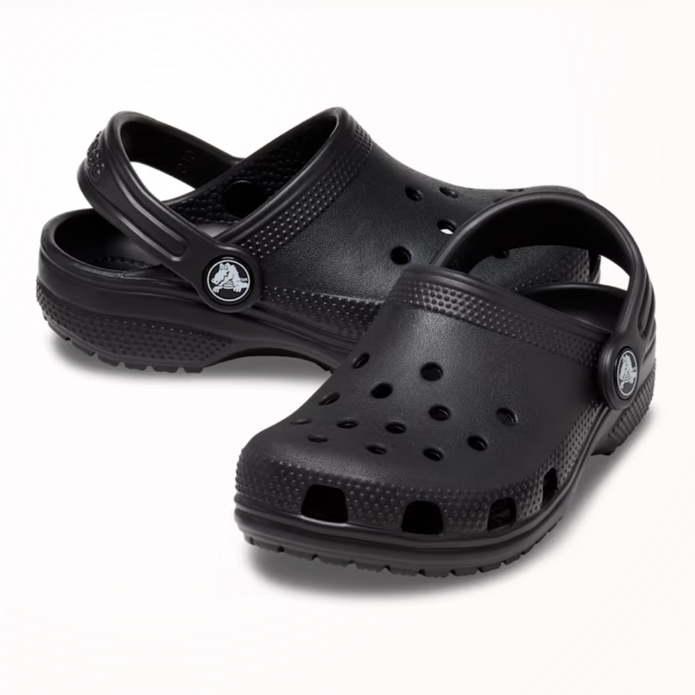 CROCS Toddler Black Classic Clogs